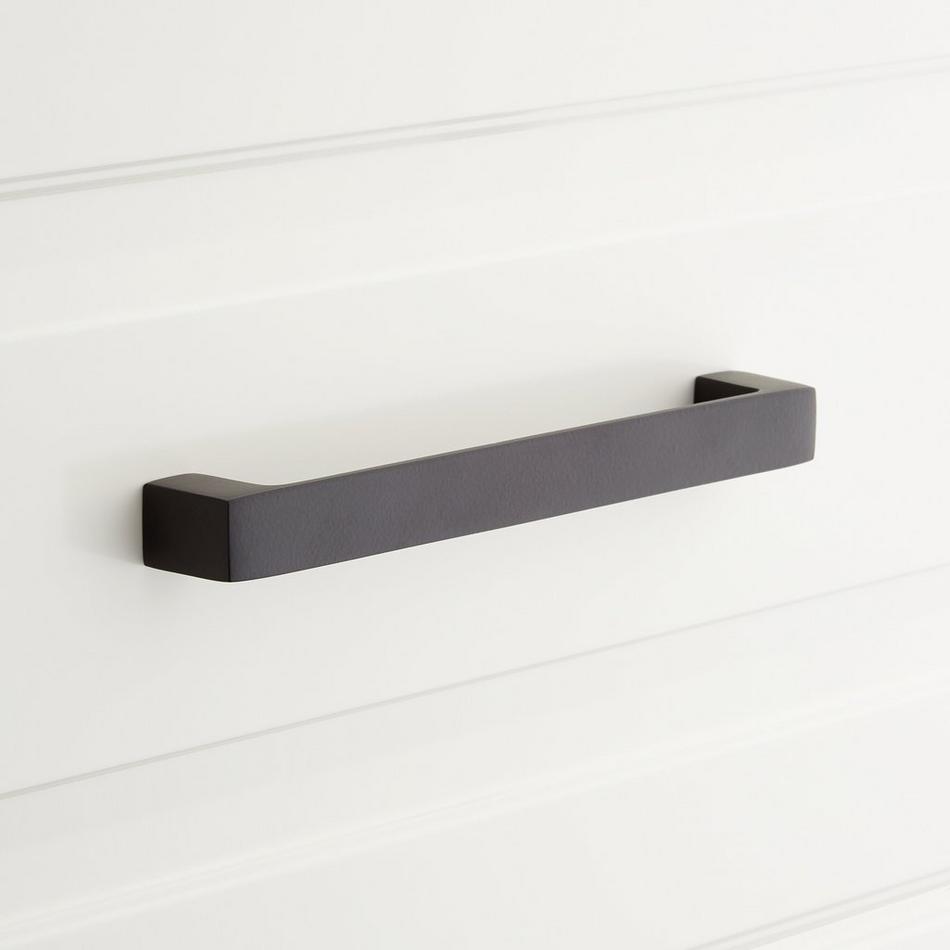 7" Gebara Brass Cabinet Pull - Matte Black, , large image number 0