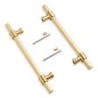 8" Brady Back-to-Back Brass Door Pull Set - Satin Brass, , large image number 1