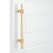 8" Brady Back-to-Back Brass Door Pull Set - Satin Brass, , large image number 0