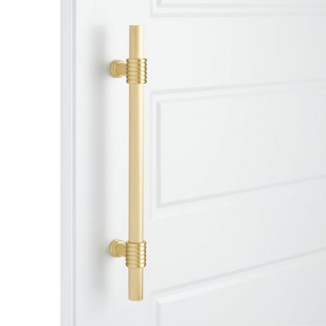 Brady Back-to-Back Brass Door Pull Set