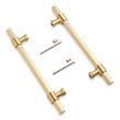 8" Brady Back-to-Back Brass Door Pull Set - Satin Brass, , large image number 2