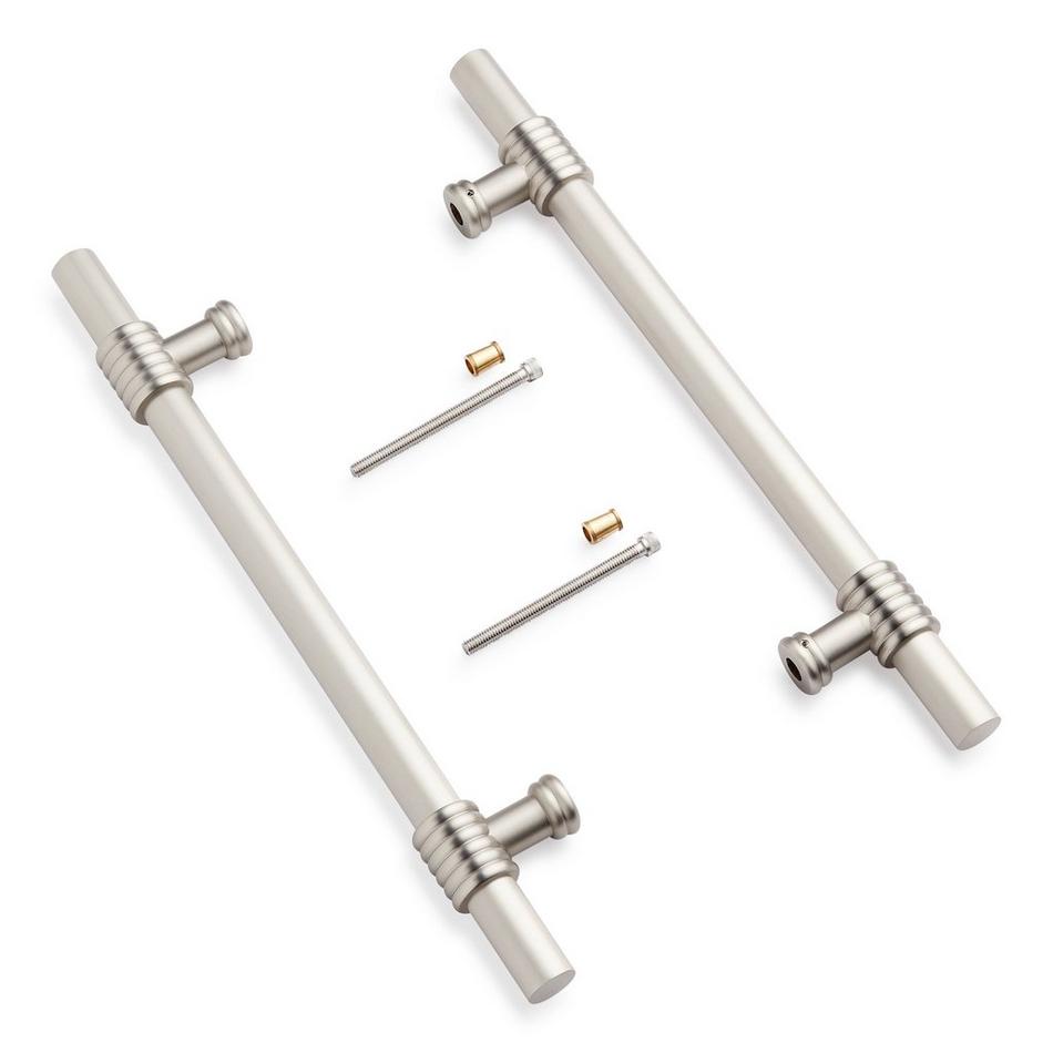 12" Brady Back-to-Back Brass Door Pull Set - Brushed Nickel, , large image number 3