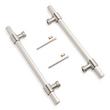 18" Brady Back-to-Back Brass Door Pull Set - Brushed Nickel, , large image number 1