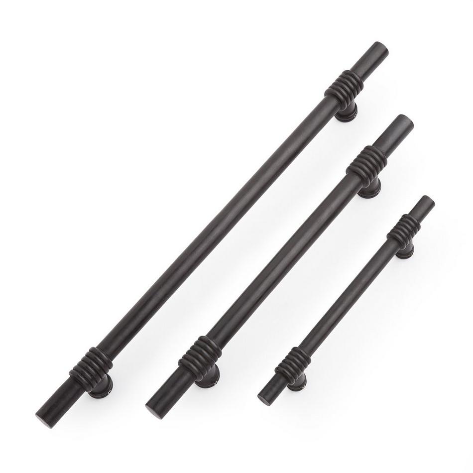 12" Brady Back-to-Back Bronze Door Pull Set - Dark Patina, , large image number 4