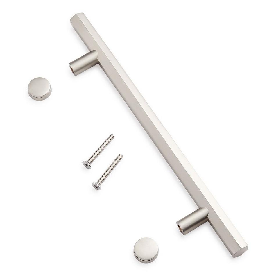 8" Khoit Single Brass Door Pull - Brushed Nickel, , large image number 1