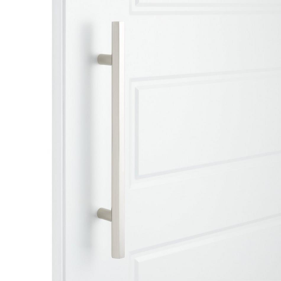 12" Khoit Single Brass Door Pull - Brushed Nickel, , large image number 0