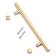 12" Khoit Single Brass Door Pull - Satin Brass, , large image number 1