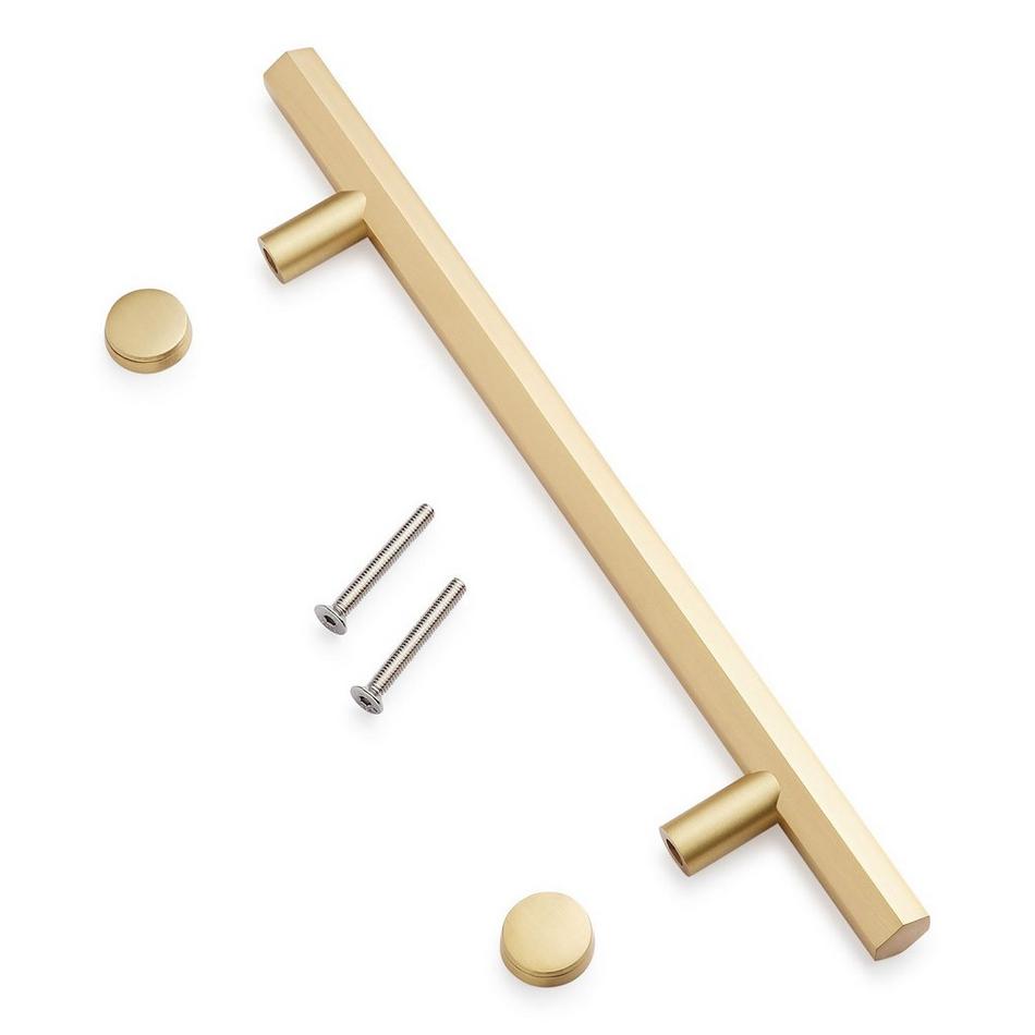 12" Khoit Single Brass Door Pull - Satin Brass, , large image number 1