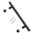 18" Khoit Single Brass Door Pull - Black, , large image number 1