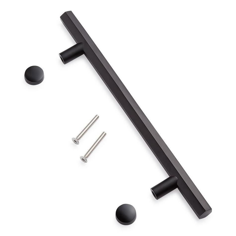 18" Khoit Single Brass Door Pull - Black, , large image number 1