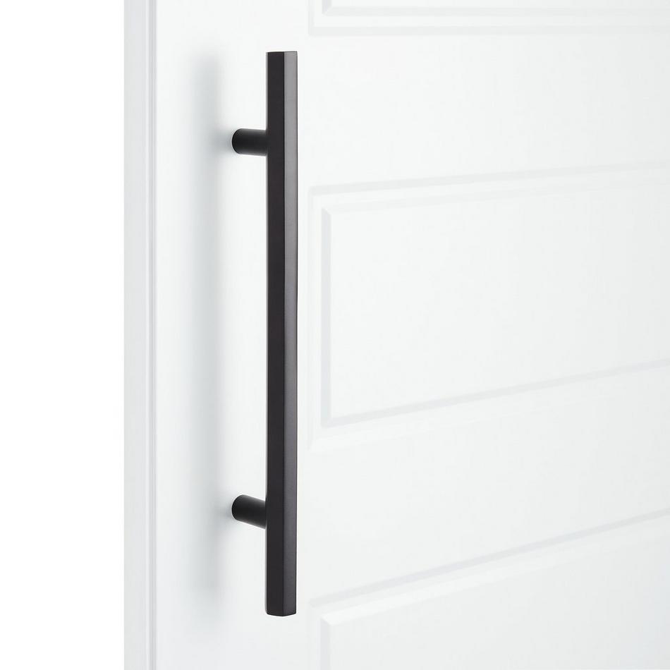 18" Khoit Single Brass Door Pull - Black, , large image number 0