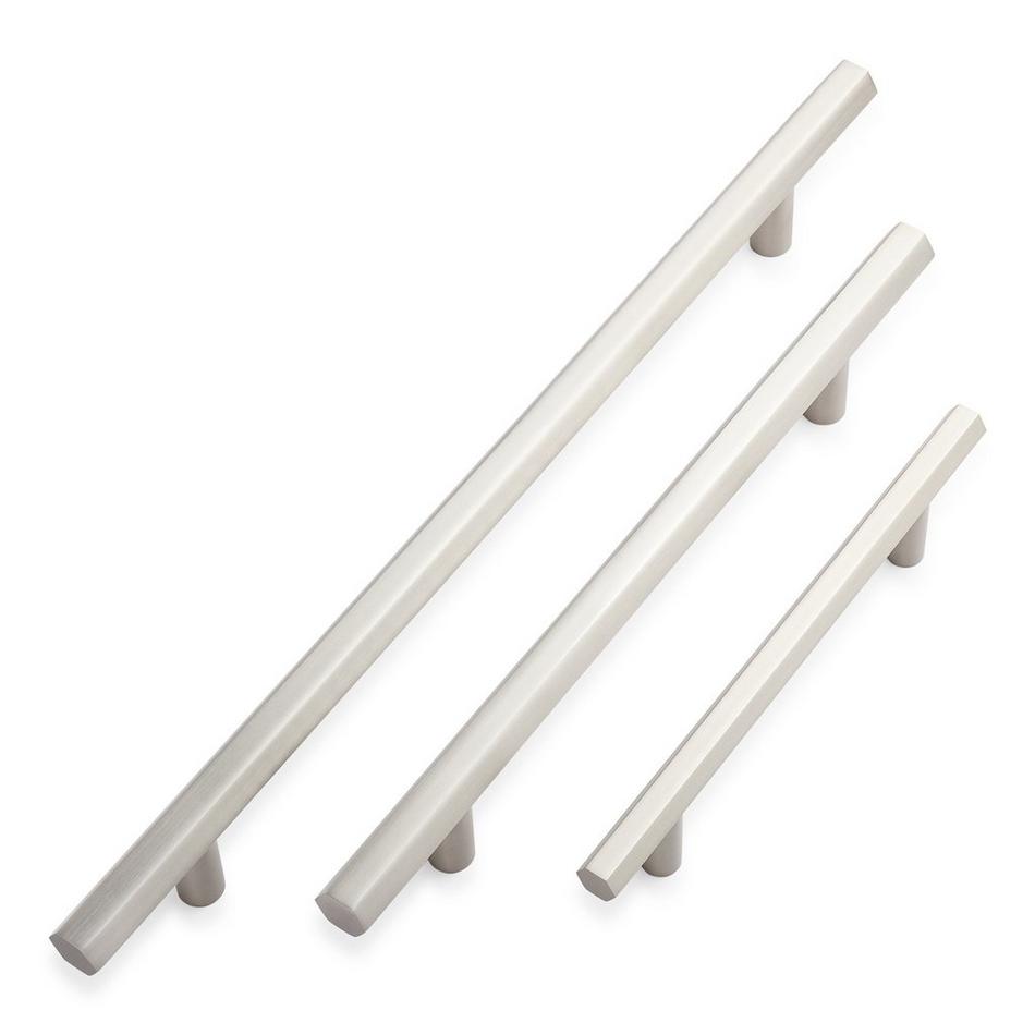 8" Khoit Back-to-Back Brass Door Pull Set - Brushed Nickel, , large image number 3