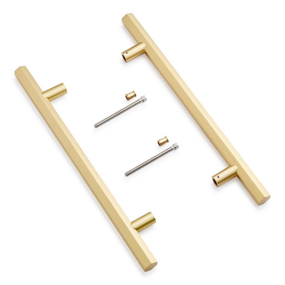 8" Khoit Back-to-Back Brass Door Pull Set - Satin Brass, , large image number 2