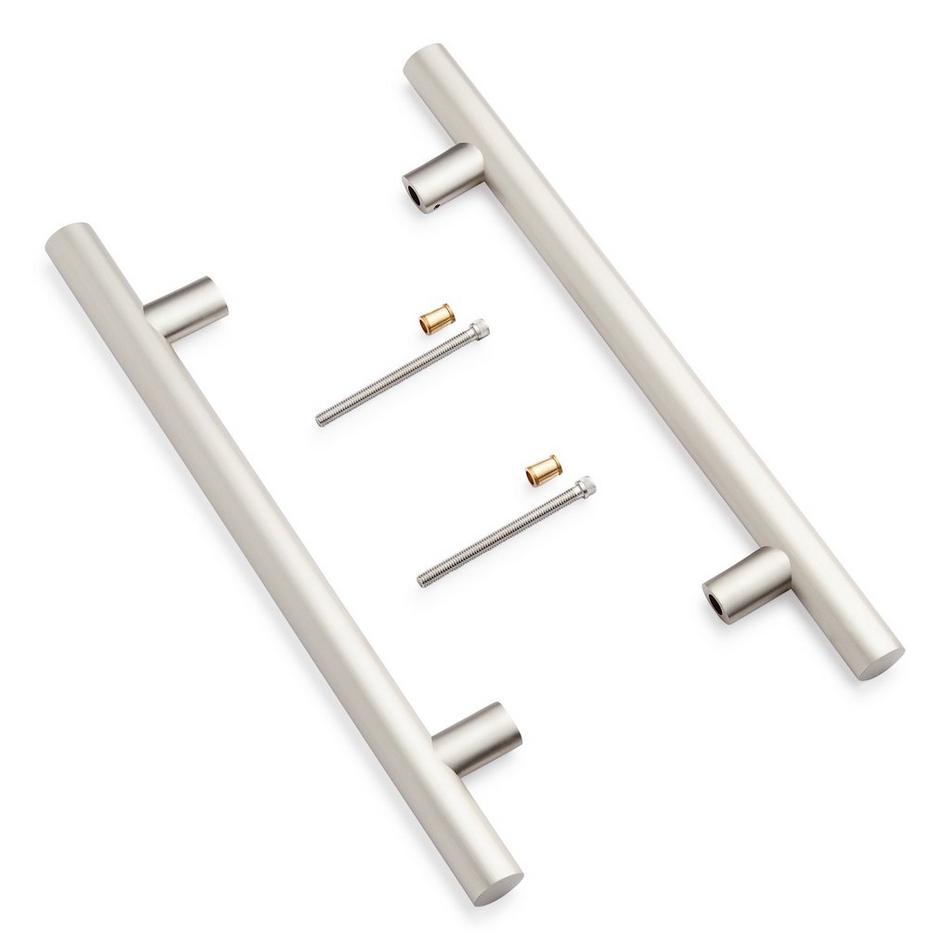 12" Kobe Back-to-Back Brass Door Pull Set - Brushed Nickel, , large image number 3