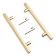12" Kobe Back  to Back Brass Door Pull Set - Satin Brass, , large image number 1
