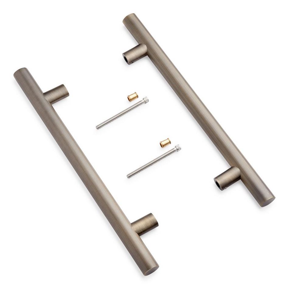 18" Kobe Back-to-Back Brass Door Pull Set - Antique Brass, , large image number 1