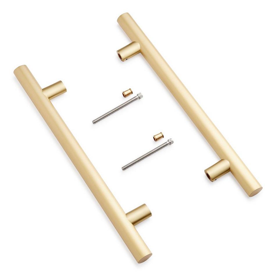 18" Kobe Back-to-Back Bronze Door Pull Set - Dark Patina, , large image number 1