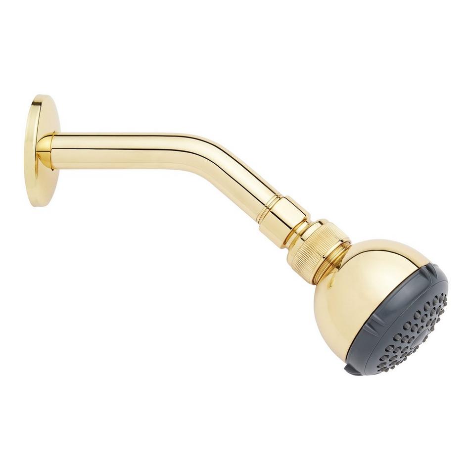 Glenley Solid Brass Shower Head with Standard Arm - Polished Brass, , large image number 0