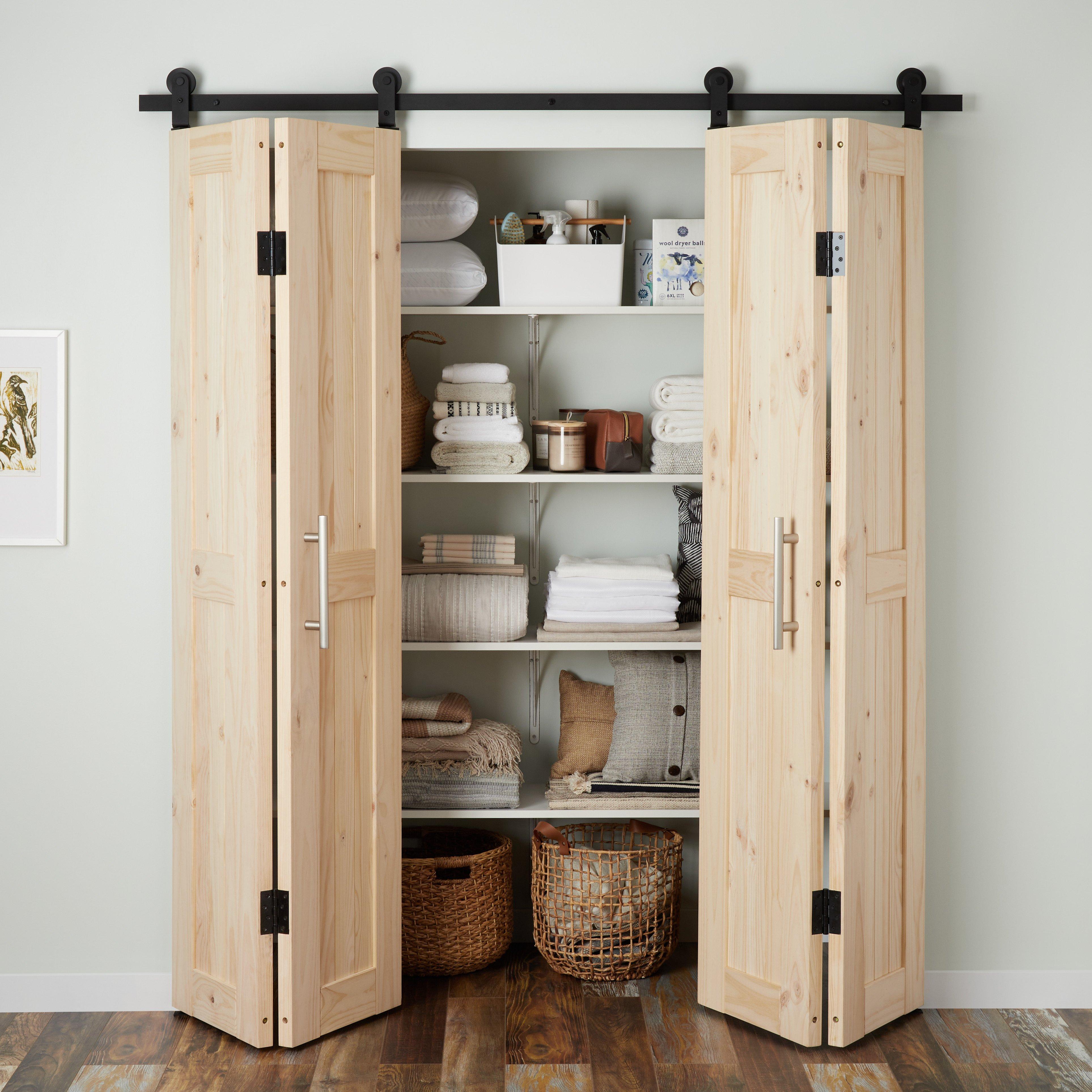 Polson Bi-Fold Barn Door Hardware - 72" Opening With Doors | Signature ...