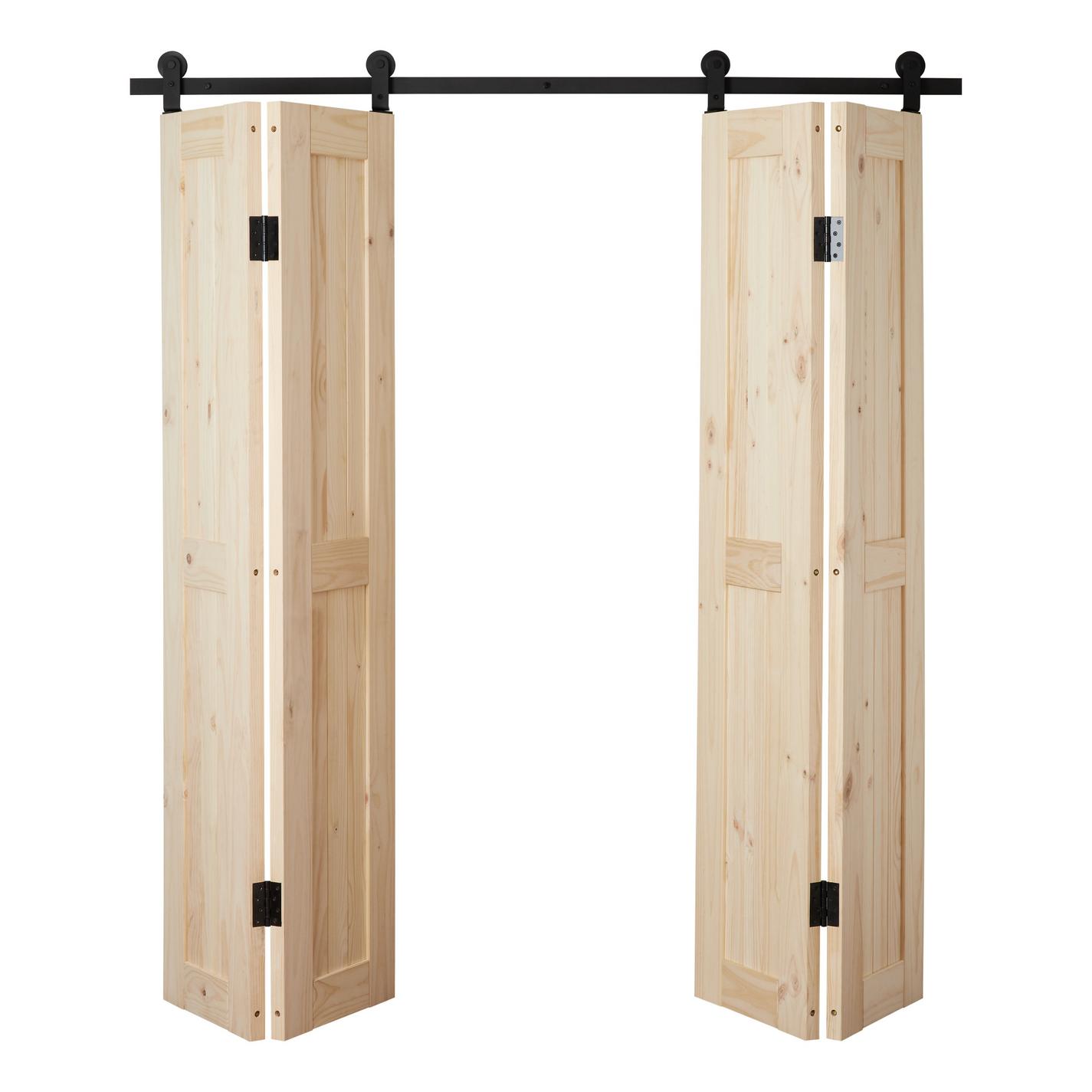 Polson BiFold Barn Door Hardware 72" Opening with doors Signature Hardware