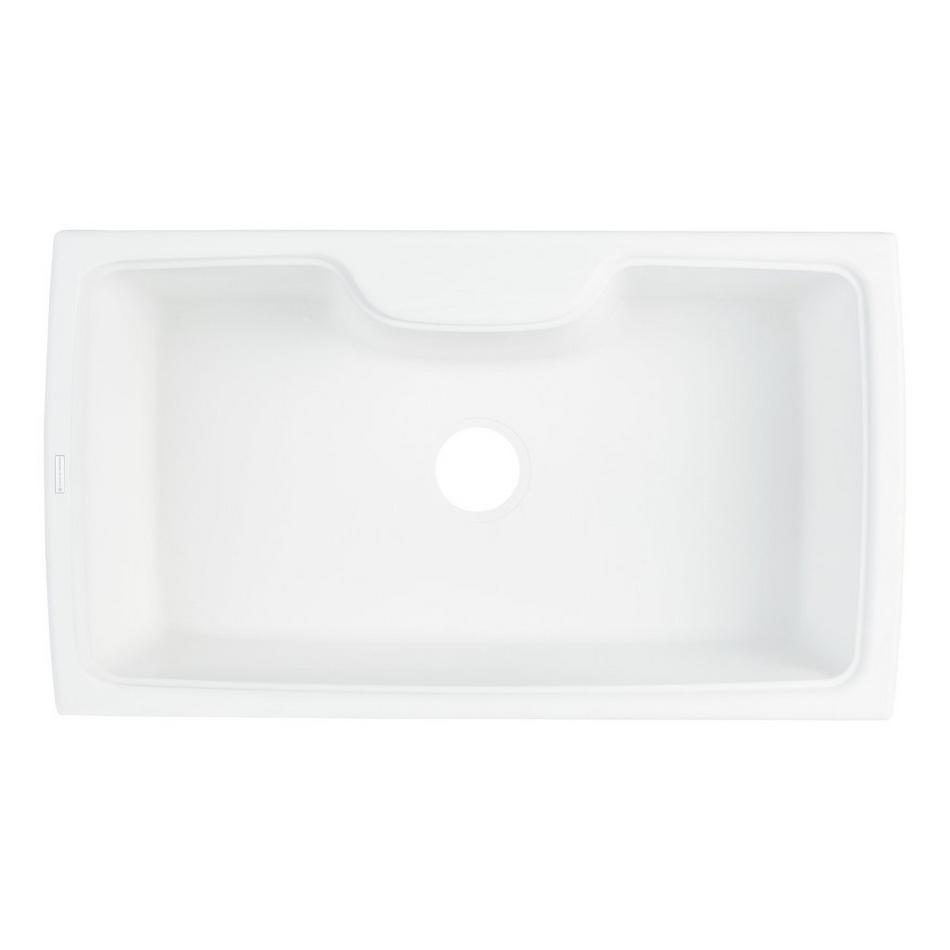 35" Kendale Granite Composite Drop-In Kitchen Sink - Milk White, , large image number 7