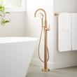 Greyfield Freestanding Tub Faucet and Rough-In Valve with Stops - Brushed Gold, , large image number 0