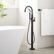 Greyfield Freestanding Tub Faucet and Rough-In Valve with Stops - Matte Black, , large image number 0