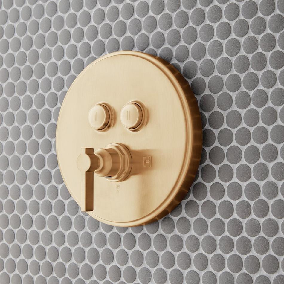 Greyfield Simple Select Pressure Balance Shower Trim and Valve - Brushed Gold, , large image number 0