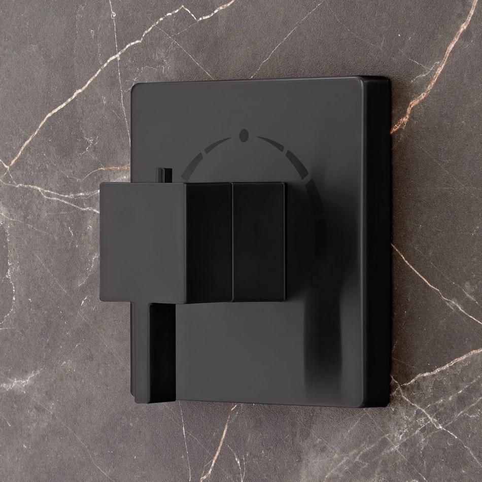 Rigi Thermostatic Shower Trim & 3/4" Valve  - Matte Black, , large image number 0