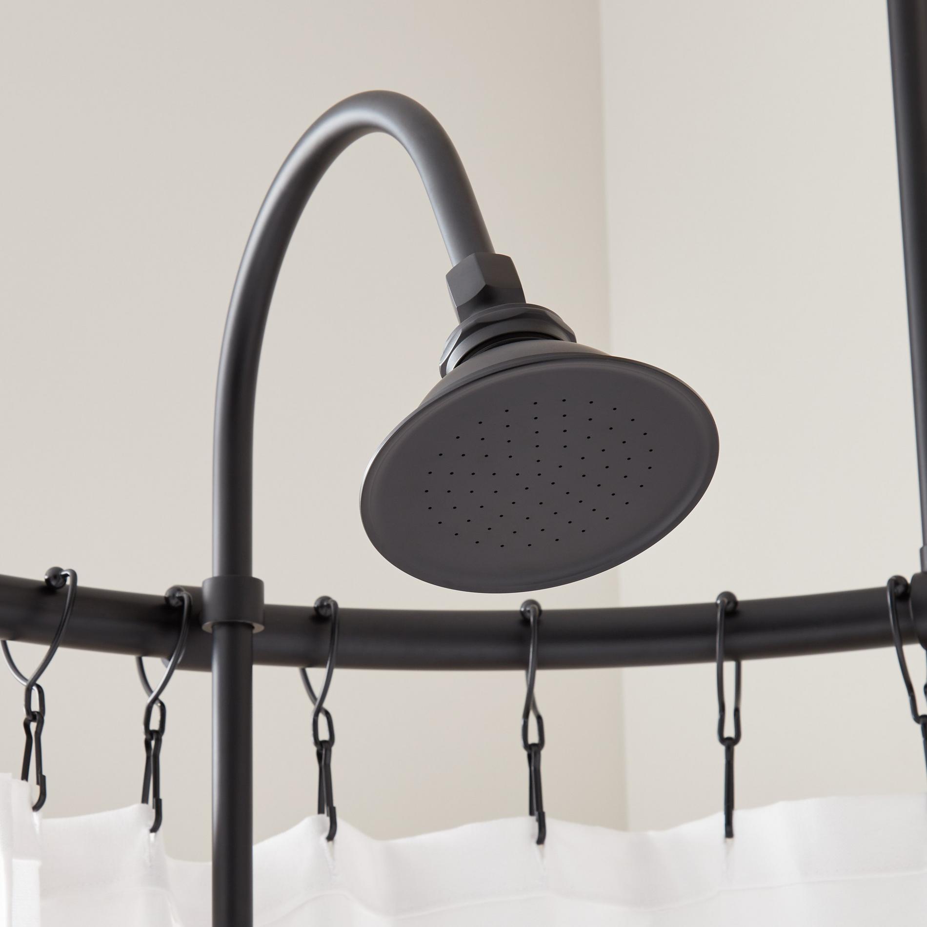 Gooseneck Shower Conversion Kit with Hand Shower 60" x 30" Oval