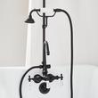 Gooseneck Shower Conversion Kit with Hand Shower - 60" x 27" D Style Shower Ring - Matte Black, , large image number 2