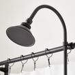 English Side Mount Conversion Kit with Hand Shower - 60" x 27" D Style Shower Ring - Matte Black, , large image number 1