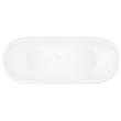 67" Kateryn Bateau Cast Iron Skirted Tub With Brushed Nickel Daisy Wheel, , large image number 4