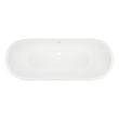 67" Brayden Bateau Cast Iron Skirted Tub - Stainless Steel Skirt - Chrome Daisy Wheel, , large image number 4