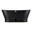 67" Kateryn Bateau Cast Iron Skirted Tub - Black - Chrome Daisy Wheel Overflow, , large image number 2