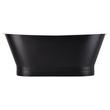 67" Kateryn Bateau Cast Iron Skirted Tub - Black - Chrome Daisy Wheel Overflow, , large image number 1