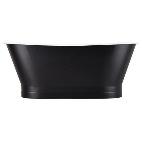 67" Kateryn Bateau Cast Iron Skirted Tub - Black