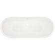 67" Kateryn Cast Iron Double-Ended Skirted Bateau Tub - Dark Gray - Rolled Rim - White Drain, , large image number 4