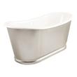 66" Dorset Bateau Cast Iron Skirted Tub - Stainless Steel Skirt With Black Daisy Wheel, , large image number 1