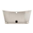 66" Dorset Bateau Cast Iron Skirted Tub - Stainless Steel Skirt With Black Daisy Wheel, , large image number 3