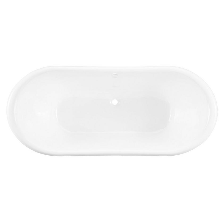 66" Dorset Bateau Cast Iron Skirted Tub - Stainless Steel Skirt With Black Daisy Wheel, , large image number 4