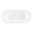 66" Dorset Bateau Cast Iron Skirted Tub Stainless Steel Skirt With White Daisy Wheel, , large image number 3