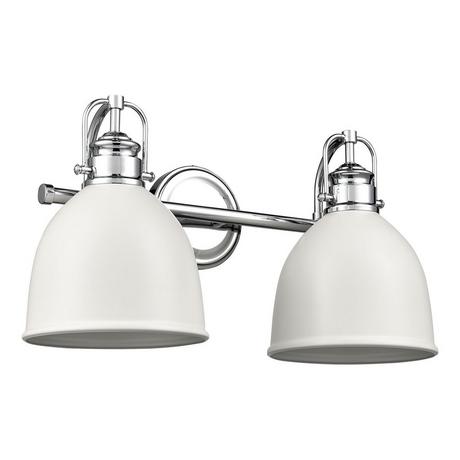 Grinnell 2-Light Vanity Light - Matte White/Polished Chrome