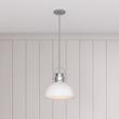 Grinnell Pendant Light Single Light - Matte White/Polished Chrome, , large image number 0