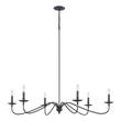 47" Candler Elongated  6-Light Chandelier - Matte Black, , large image number 2