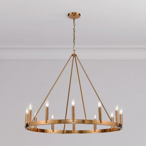 Dutton 12-Light Chandelier - Brushed Gold