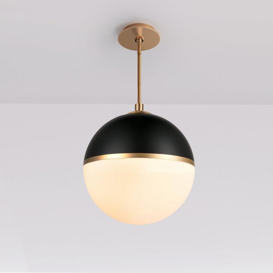 Bardi Pendant Light - Single Light - Brushed Gold - Matte Black, , large image number 0