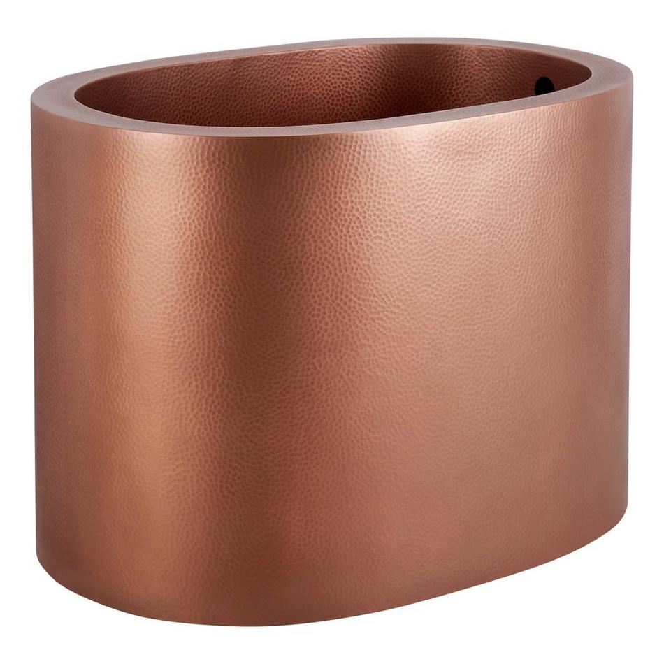48" Raksha Hammered Copper Japanese Soaking Tub - Overflow - No Drain, , large image number 1