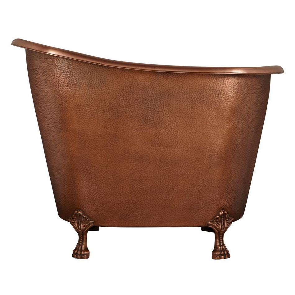 49" Abbey Hammered Copper Slipper Clawfoot Soaking Tub, , large image number 2