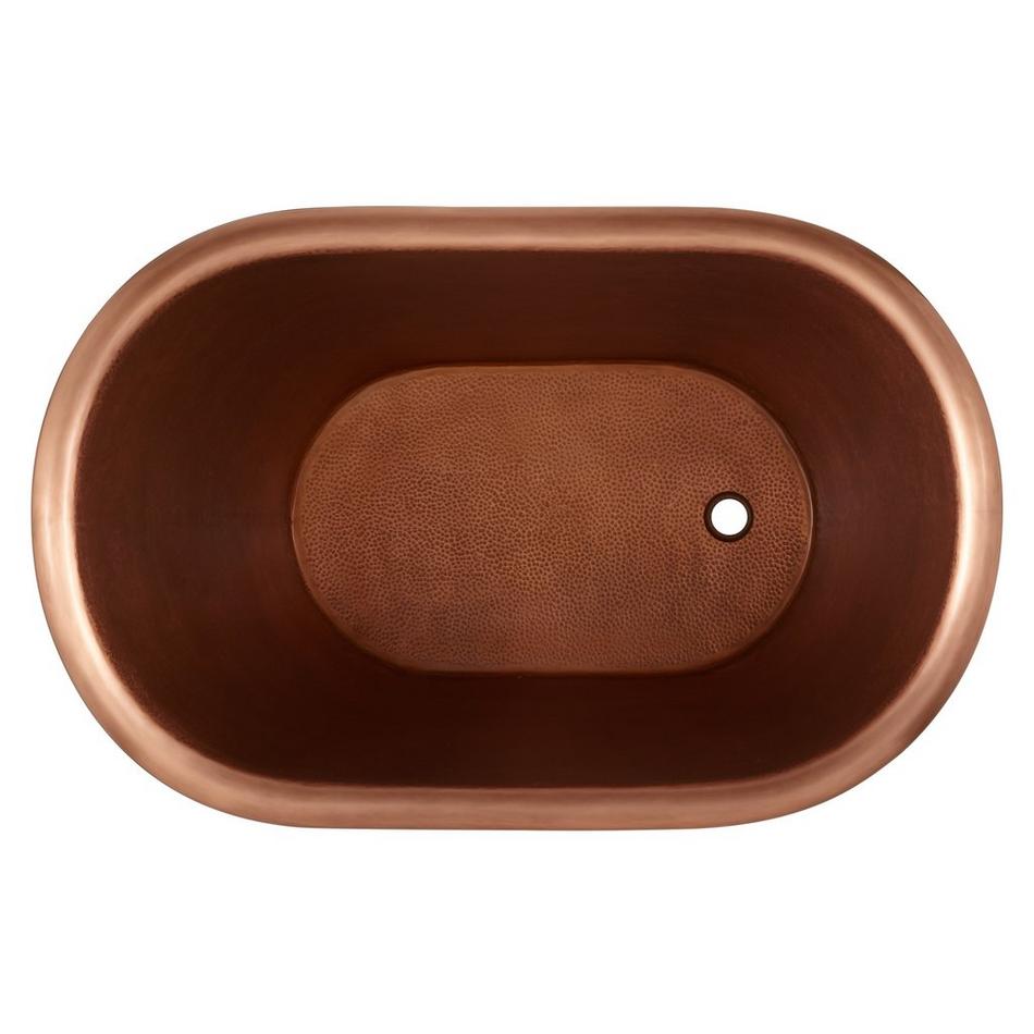 49" Abbey Hammered Copper Slipper Clawfoot Soaking Tub, , large image number 4